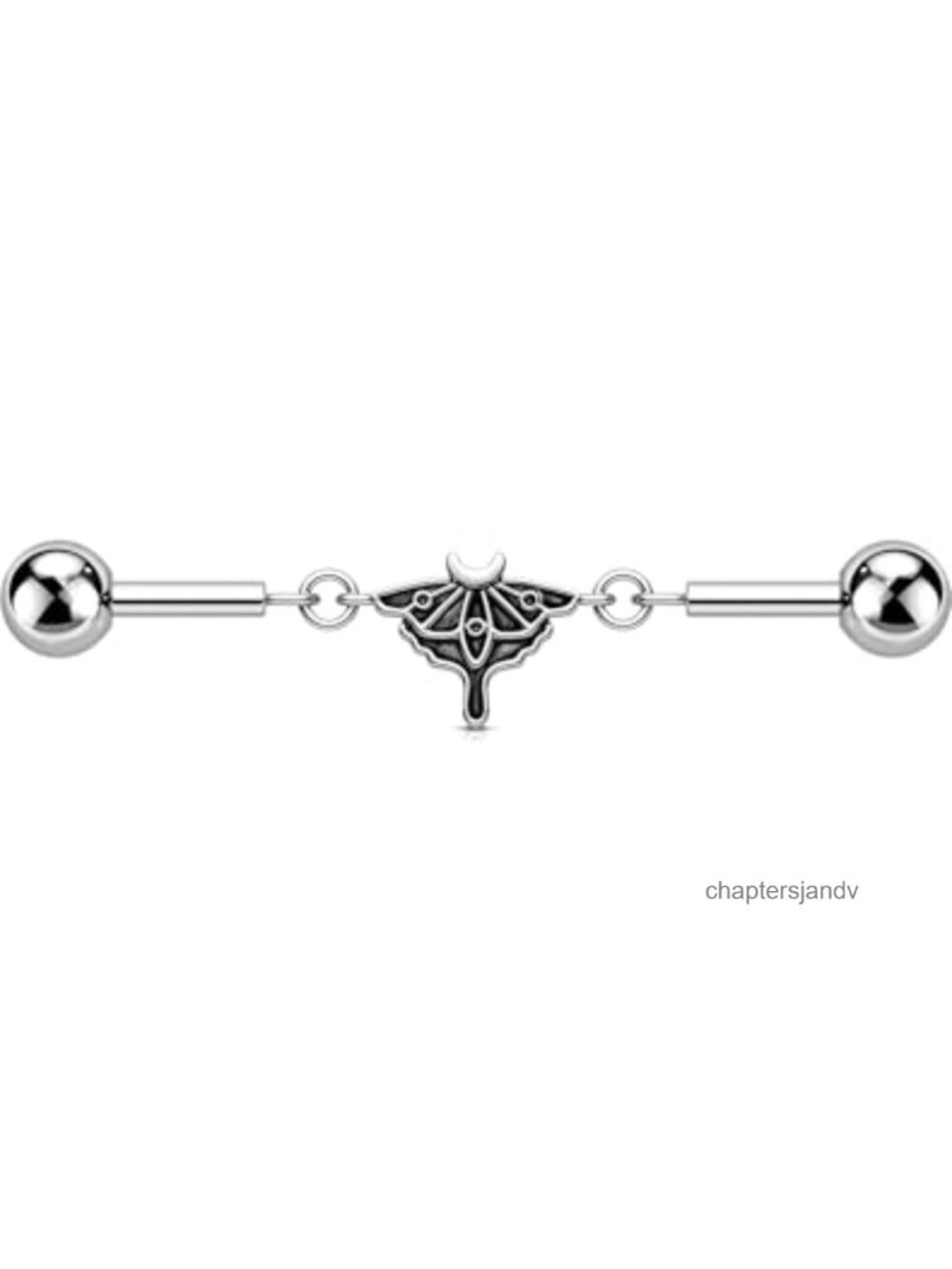 316L Surgical Steel Moth Industrial Barbell 14G Body Piercing Jewelry